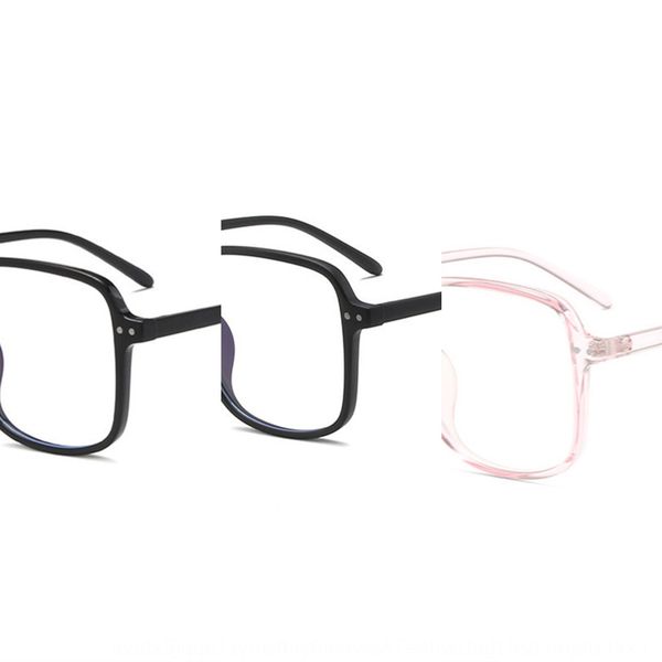 

large anti-blue-ray tr90 frame ins all-match plain mirror glasses plain-looking street-ssquare glasses frame, Silver