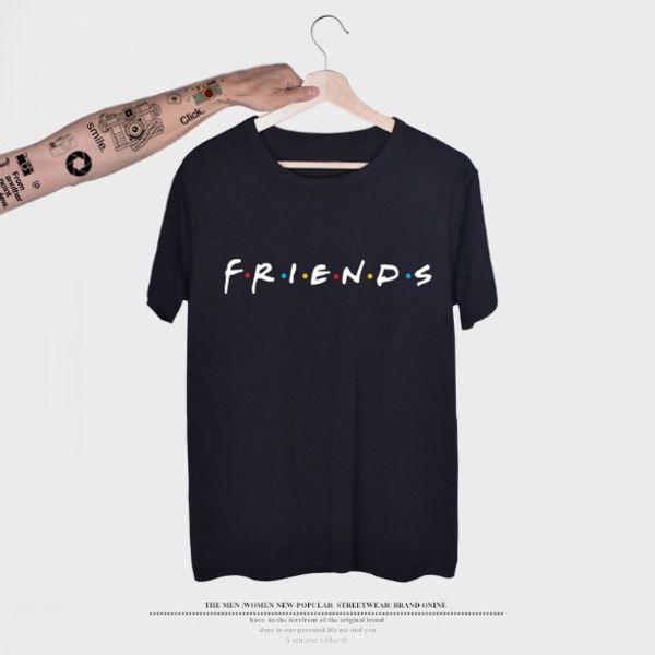 

summer mens tshirt letter friends printing male loose casual short sleeve round neck tshirt multi colors asian size s-3xl, White;black