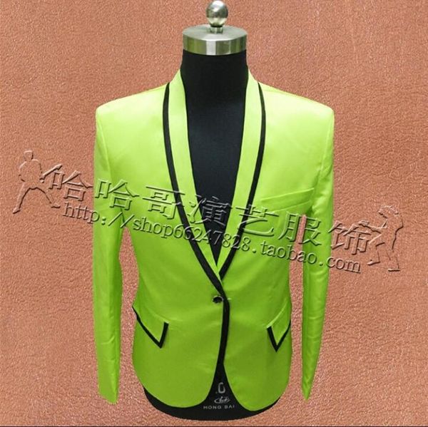 

green red clothes men suits designs masculino homme terno stage costumes for singers jacket men blazer dance star style dress, White;black