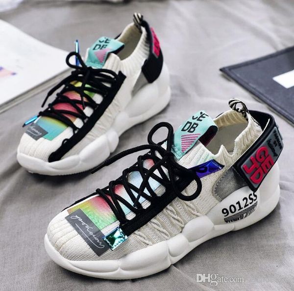 

летняя новый женские туфли 2019 диких моды случайной обуви, Black