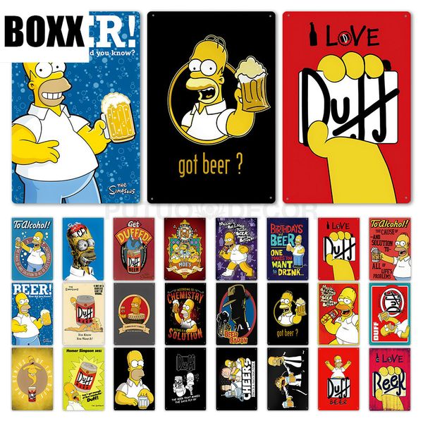 

simpson metal poster duff beer metal sign funny sign wall decor for bar pub club man cave decorative plate wall art modern painting
