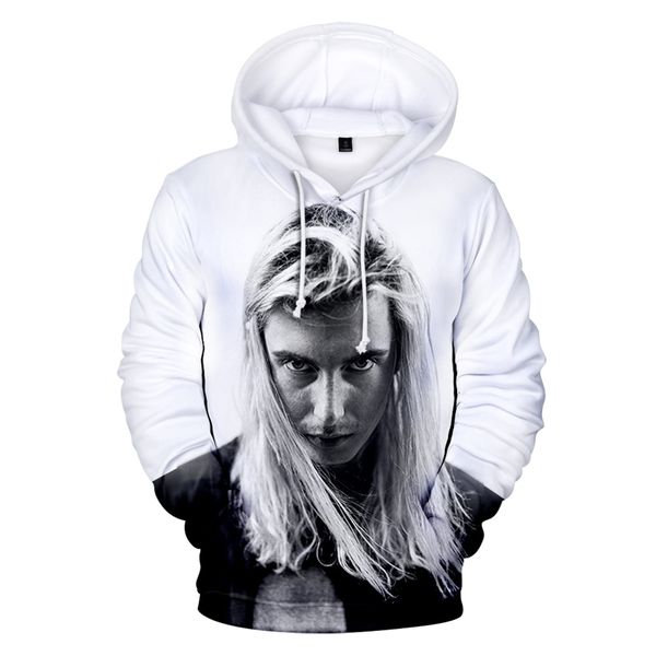 

rock rapper ghostemane 2019 new human err0r 3d print hooded sweatshirt men/women casual hip hop hoodies clothes, Black