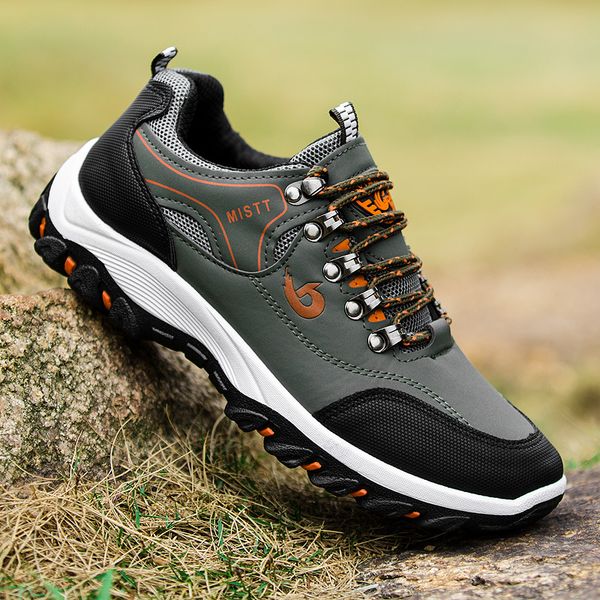 

outdoor men hiking shoes breathable anti-skid wear-resistant lace-up sneakers new mens climbing camping shoestravel sports shoes