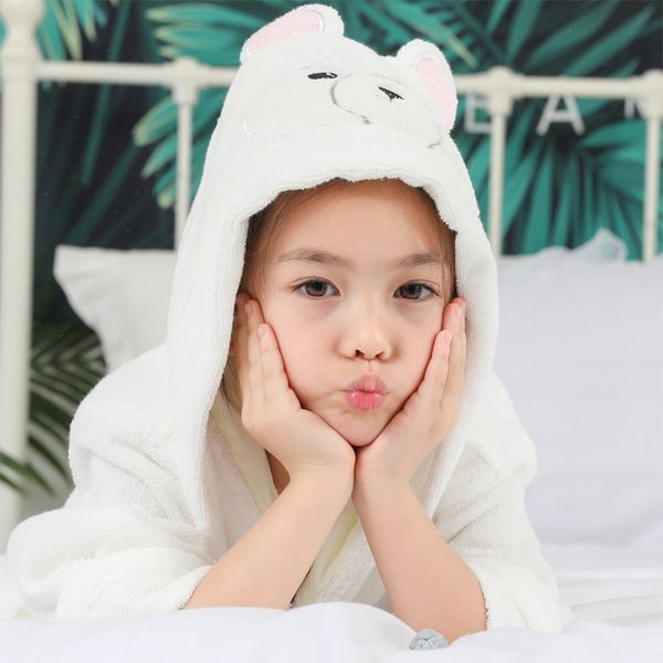 

bathrobe kids baby dressing gown animal baby bathrobe towel children bathgrowns bathrobes bear hooded bath robe for girls, Black;red