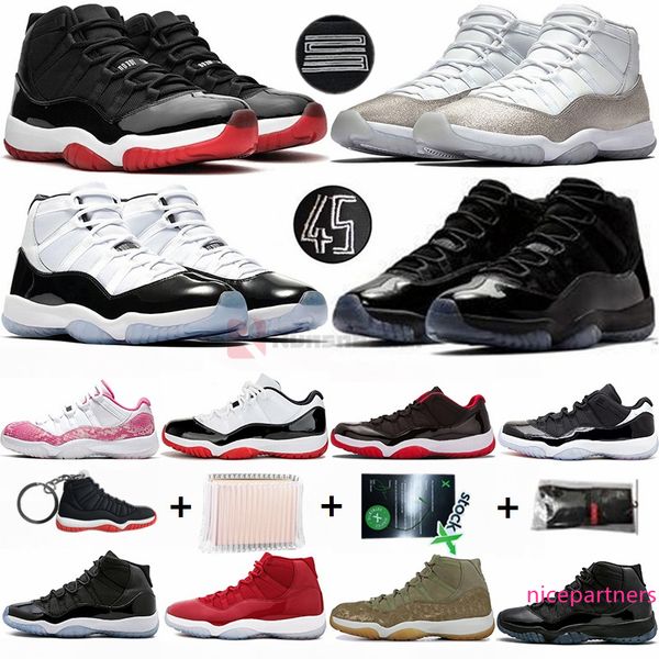 

high bred low 11 11s concord 45 gamma blue men basketball shoes heiress vast grey snakeskin man women sport sneakers with trainers