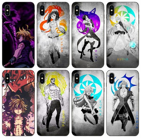 

[tongtrade] the seven deadly sins colorful cute case for apple iphone 11 pro max xs 8s 7s 6s samsung m40 huawei y9 sony xperia z1 1pcs case