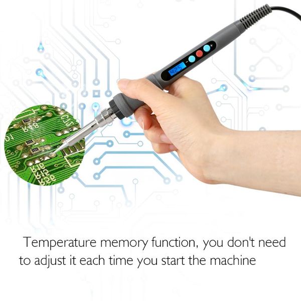 

electric welding soldering iron kit internal heating adjustable digital-control thermostatic 60w electric soldering iron sui