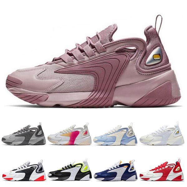

triple black m2k tekno zoom 2k men women running shoes cream white race red royal blue sports sneakers mens trainers size 36-45, White;red