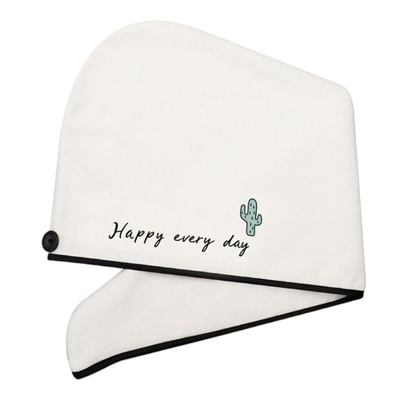 

women super absorbent quick dry shower bath hair drying towel cap hat