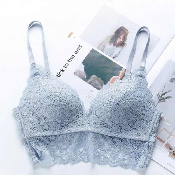 

women thin solid color bra lace trim triangle cup bras comfy breathable bralette women underwear, Red;black