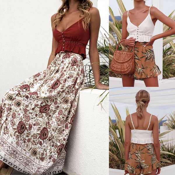 

2019 new women fashion summer casual tank ladies strappy solid beach holiday vest blouse sleeveless crop shirt, White