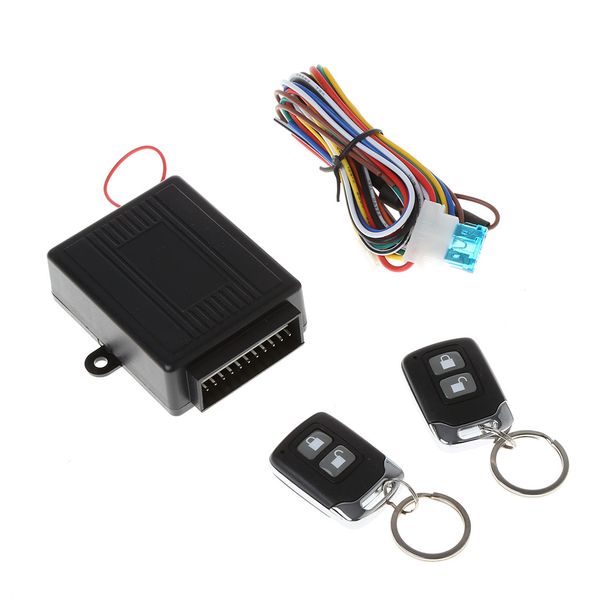 

universal car alarm system auto remote central lock kit door lock keyless entry system with 2 remote controllers