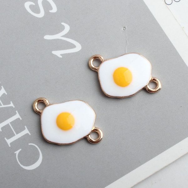 

100pcs/lot gold plated enamel bracelet earring keychain diy charms 15x22mm egg shape double connector charms, Bronze;silver