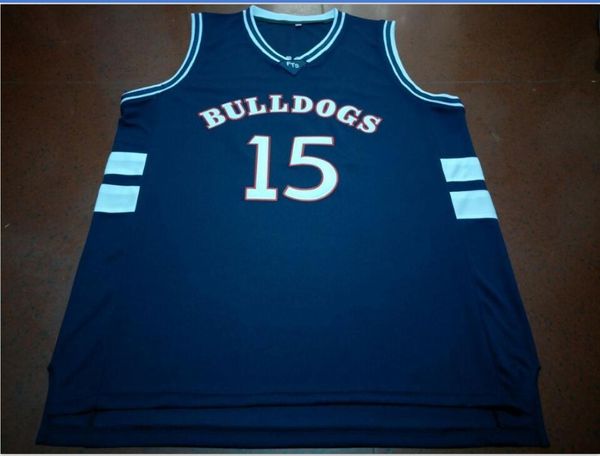 

custom men youth women #15 j. cole bulldogs blue basketball jersey size s-5xl or custom any name or number jersey, Black