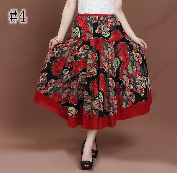 

fashion printing flower lady skirt floral red spring summer winter beach skirt designed skirts nice skirts price, Black