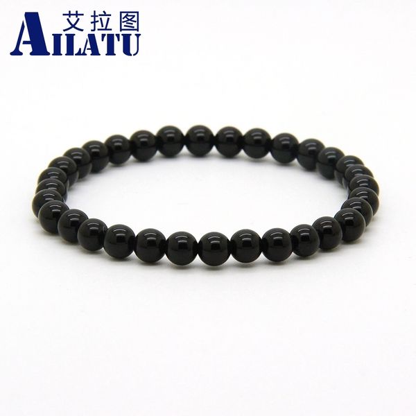 

ailatu wholesale 10pcs/lot mix colors 6mm natural dragon veins, pink blue red black stone beads pure beaded girls bracelet, Golden;silver