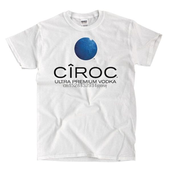 

men's t-shirts ciroc vodka logo white t-shirt - ships fast, White;black