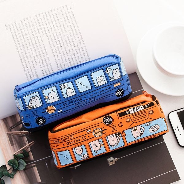 

l151 creative stationery bus pencil bag car pencil bag large capacity stationery box student supplies wholesale