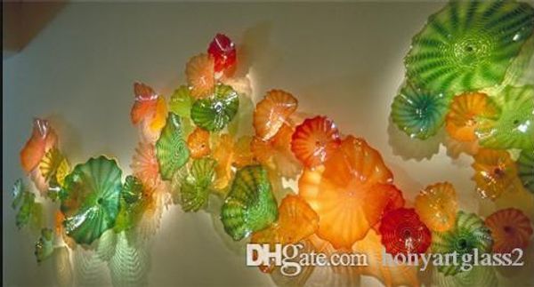 

custom made blown glass wall plates 100% handmade murano glass wall art decorative glass plates