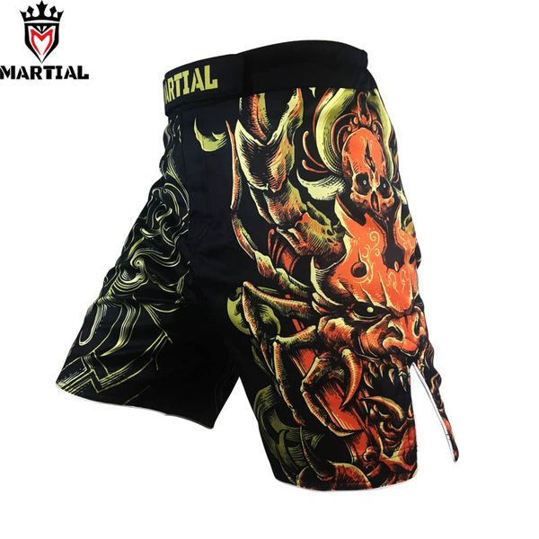 

martial : selling cancer constellation printed bjj shorts short 2019fightwear shorts fight muay thai trunks, Blue