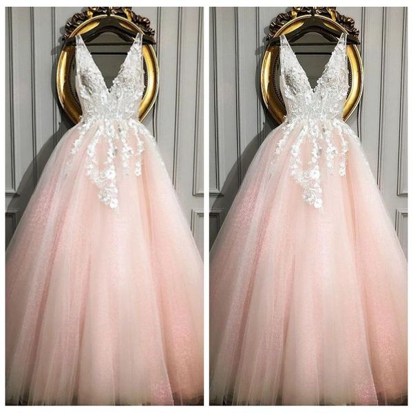 

очаровательная v декольте рукавов розовый тюль младшие платья выпускного вечера a-line flow юбка девушки платье партии кружева аппликации ве, Black