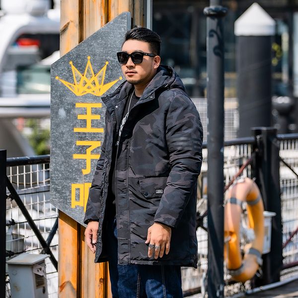 

plus 10xl 8xl 6xl 5xl 2019 winter warm windproof hood men jacket warm men parkas parka fashion casual coat, Black