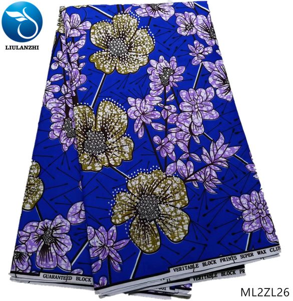 

liulanzhi african wax fabrics with rhinestones 2019 wax fabric dresses fabrics for women 6yards ml2zl26-ml2zl30, Black;white