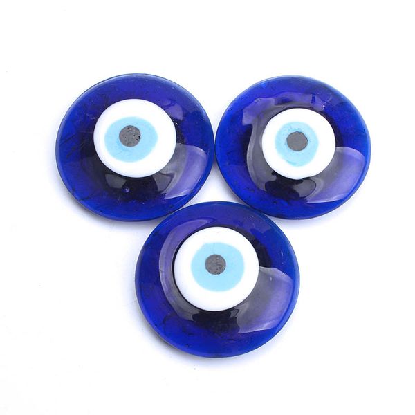 

2pcs/lot turkey evil eye blue magnets charms 45mm round magnet strong magnets rare earth neodymium magnet, Bronze;silver