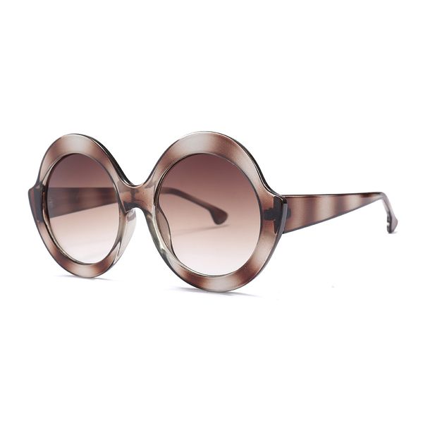 

round sunglasses women brand design lady oversized black round shades vintage fashion gradient lens sun glasses uv400 fml, White;black
