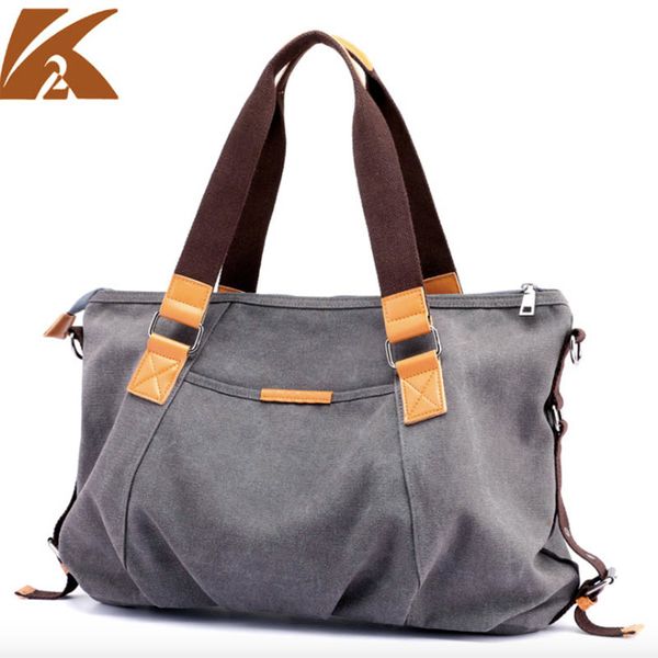

2018 limited new solid kvky canvas women handbags large capacity tote shopping shoulder bag casual beach ladies messenge