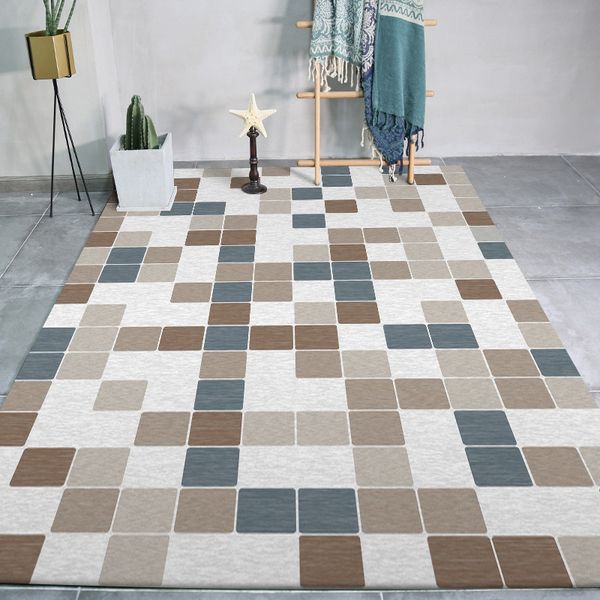 

fashion nordic simple style geometric carpet gray blue square area rugs living room bedroom hallway kids room floor mat tapetes