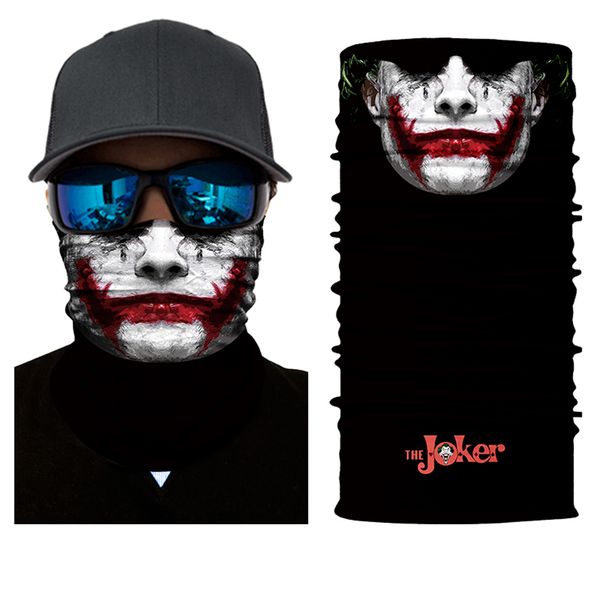 

10pcs outdoor seamless skull skeleton joker clown face mask tube neck scarf motorcycle bicycle hunting fshiing bandana headband