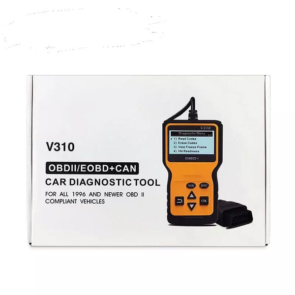 V310 OBD2-Scanner, universeller Auto-Motor-Fehlercodeleser, Auto-Diagnose-Tools, Scan-Tool für alle OBD-II-Protokolle