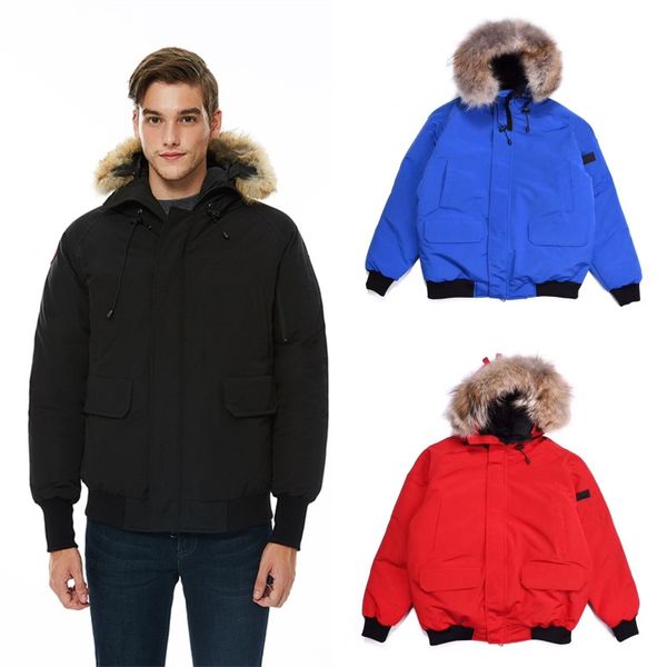 

luxury mens goose down winter jacket fashion men women high qulaity winter coats parkas mens hooded outerwear 5 colors s-2xl, Black