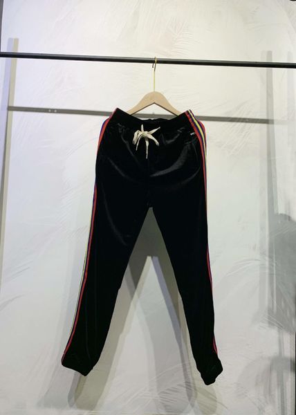 

luxurious italy brand design long pants terry trousers all-match fashion ribbon hip-hop high streetwear cool sports ourdoor trousers, Brown;gray