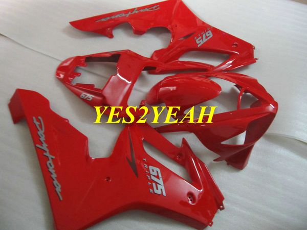 Kit corpo iniezione carene per Triumph Daytona 675 05 06 07 08 Carrozzeria DAYTONA675 2005 2008 Kit carenatura rosso caldo + Regali DA09