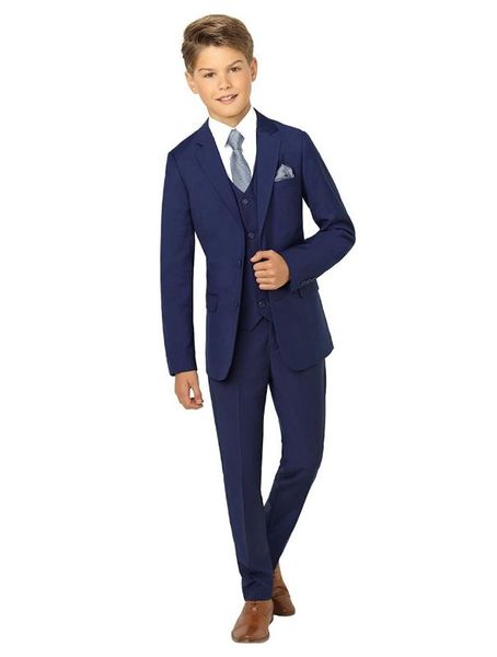 

2020 new 3 pcs set boy's suits for wedding formal party fist communication party wear regular tuxedo, Blue