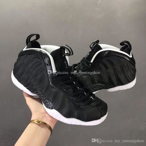 

2019 penny hardaway foams one dr. doom obsidian glittery basketball shoes for men sneakers foam 1 black white trainers size40-47