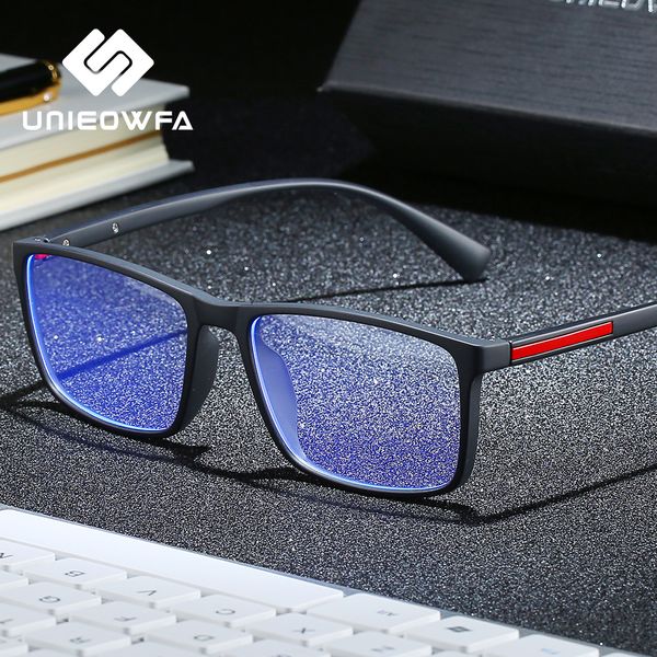 

unieowfa tr90 optical glasses frame men myopia prescription eyeglasses full frame korean eyewear matte black spectacles frames, Silver