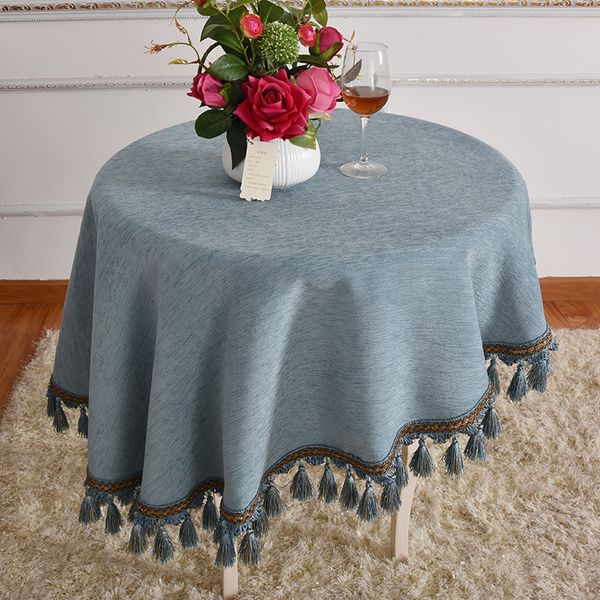 

table cloth simple european style balcony small round coffee tablecloth dust towel occasional thick
