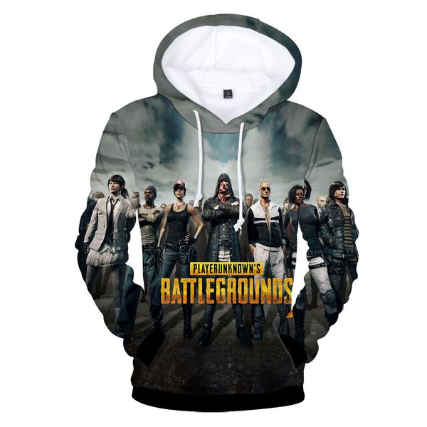 

2019 горячий новый pubg 3d толстовки мужская / женская мода популярный 3d принт pubg мужские толстовкиколонка топ, Black