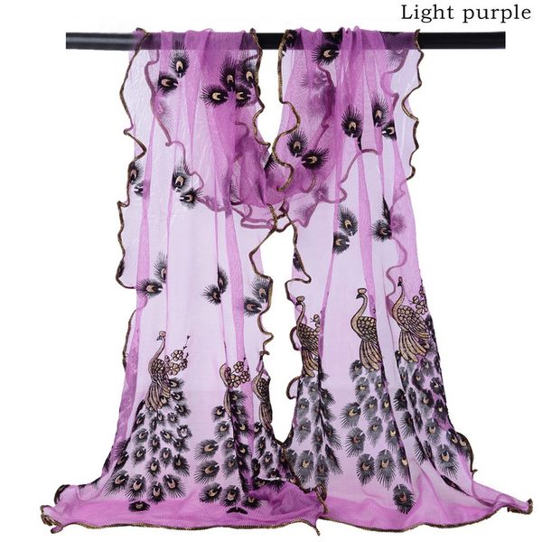 

fashion new women peacock embroidered lace scarf long soft wrap shawl spring elegant scarves imitate silk lady muslim hijab wrap
