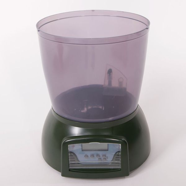 

auto feeder pff-01 4.25 liter lcd display pond automatic fish feeder fish pond feeder grass green us stock