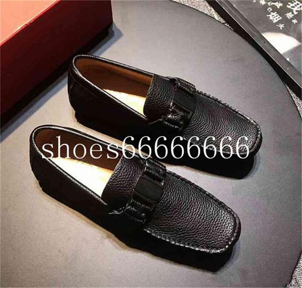 

высокое качество мужской дизайнер обуви оксфорд кожа скольжения на мокасин zapatos horsebit пряжки модельная обувь hombre вождения обувь fdz, Black