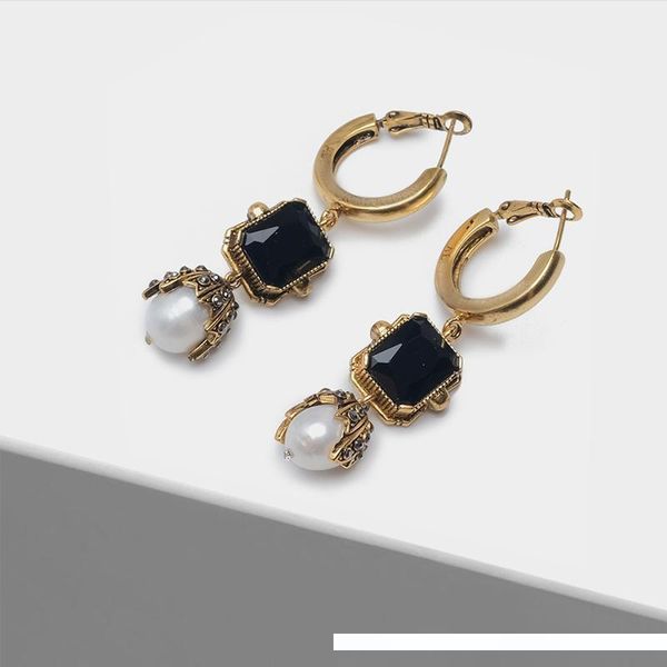 

fashion vintage drop earrings sh190930, Golden