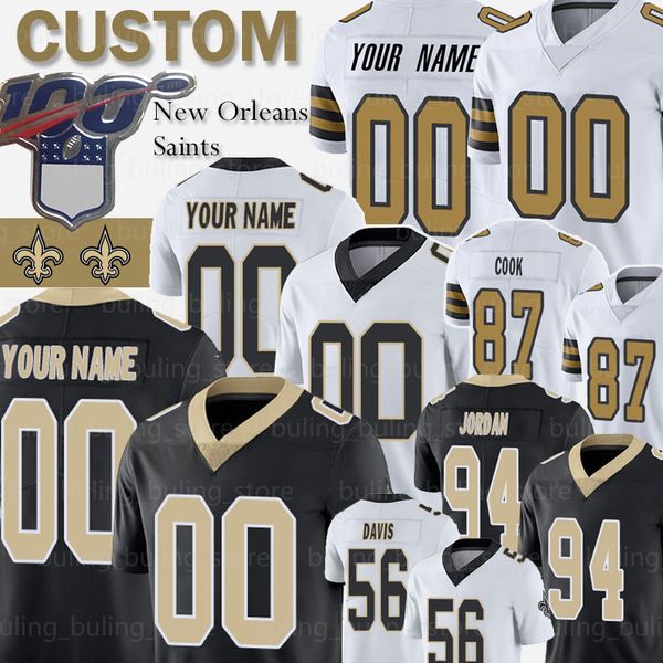 

Cu tom aint 94 cameron jer ey 56 demario davi 10 mith new orlean jared cook marcu davenport alex anzalone mor tead ramczyk football, Black;red
