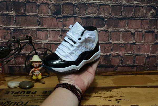 

11s дети баскетбол обувь дизайнер стильный concord бред gym red легенда blue space jam 11 11s спортивная обувь кроссовки для мальчиков дети, Black