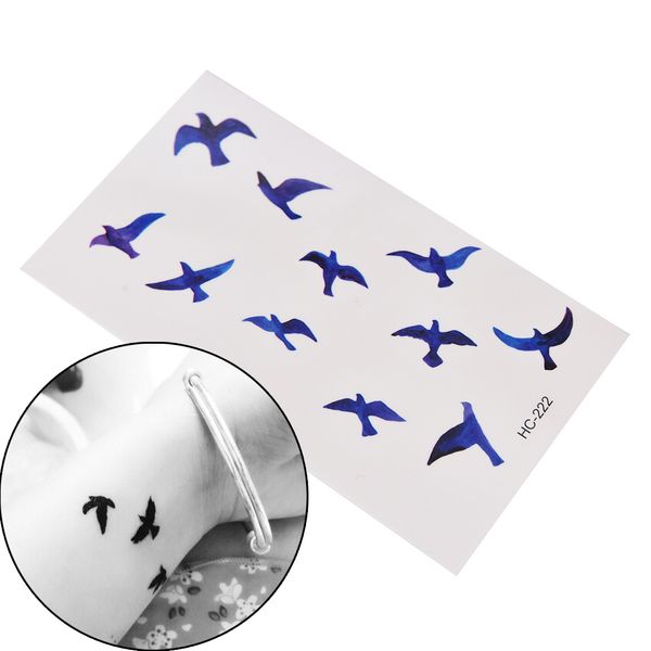 

new arrival 1 sheet waterproof bird design remove fake tattoo sticker body art flash temporary tattoos stickers for men women