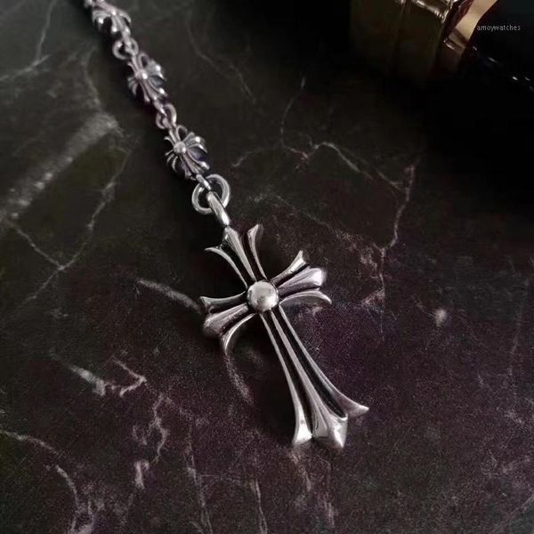 

cross necklace pendant necklace pseudo gold sweater chain men and women jewelry jewelry christmas party gift chain length 70cm 26 inch1, Silver