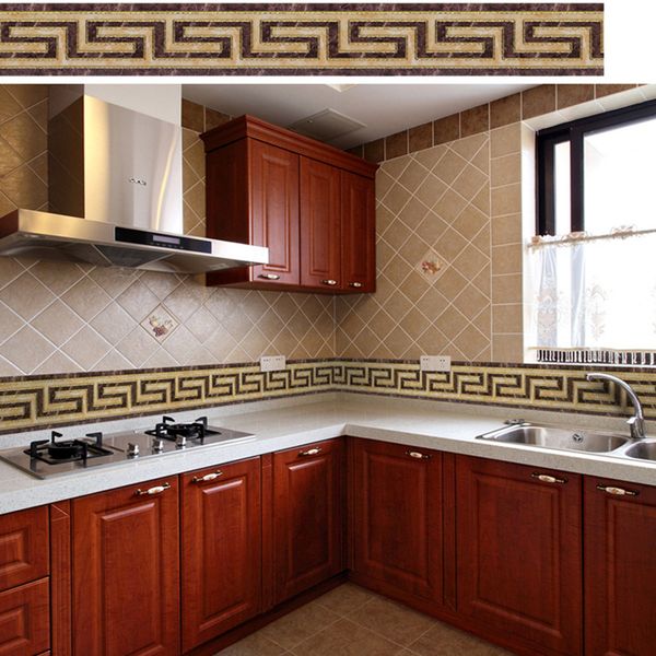 

10*500cm pvc oil proof kitchen sticker self adhesive waterproof wall art sticker home decoration